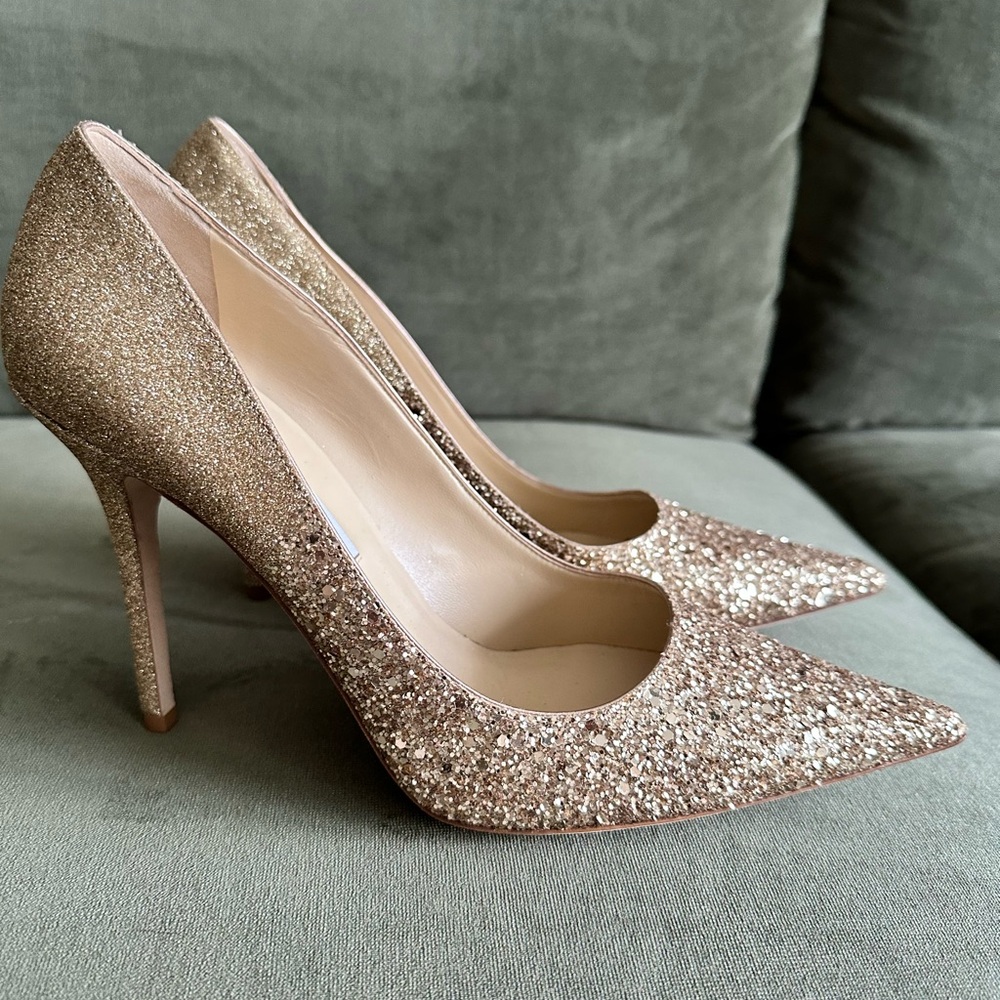 Jimmy Choo Sparkling Champagne Heels